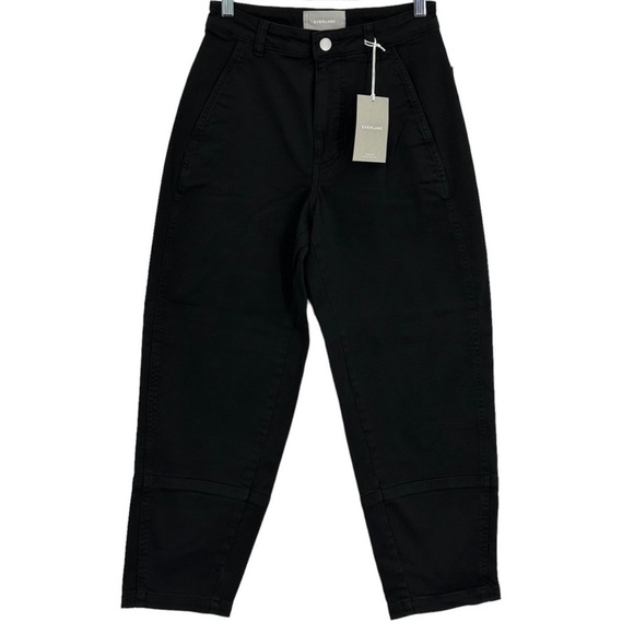NEW EVERLANE The Utility Barrel Pant High-Rise Crop in Black Size 000T Tall - Picture 5 of 11